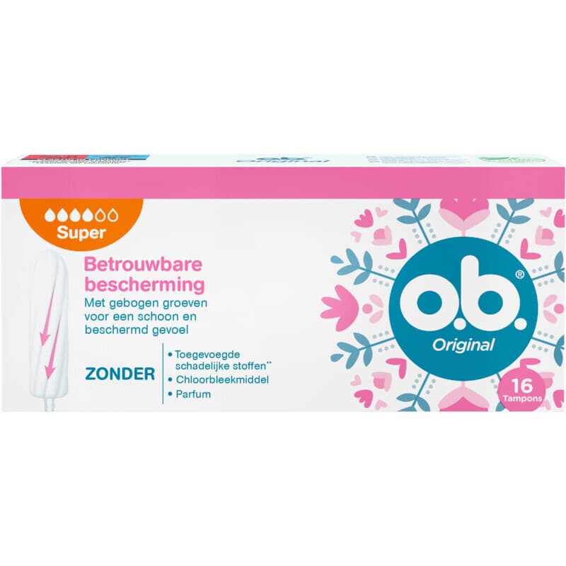 OB Tampons Original Super - betrouwbare bescherming - 16 stuks