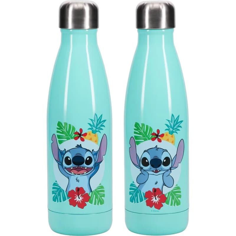 Paladone Lilo & Stitch Metalen Fles - 500 mL, Blauw