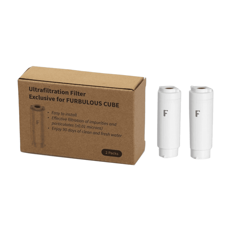 Furbulous Kubusvormig ultrafiltratiefilter, speciaal voor automatische drinkfonteinen voor huisdieren, 2 stuks, praktisch en minimalistisch, geschikt