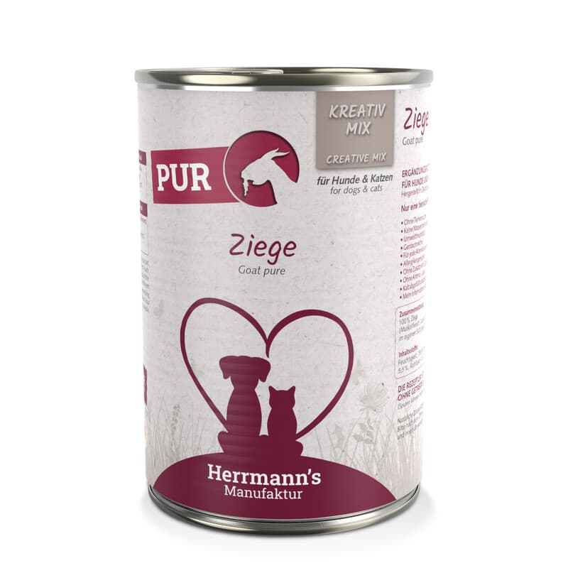 HERRMANN'S MANUFAKTUR puur geitenvlees hondenvoer, 400 g