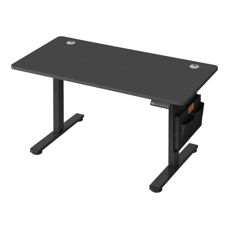 Ochama In Hoogte Verstelbaar Bureau, 140 x 60 cm, Met Geheugenfunctie en USB-C-Aansluiting, Zwart