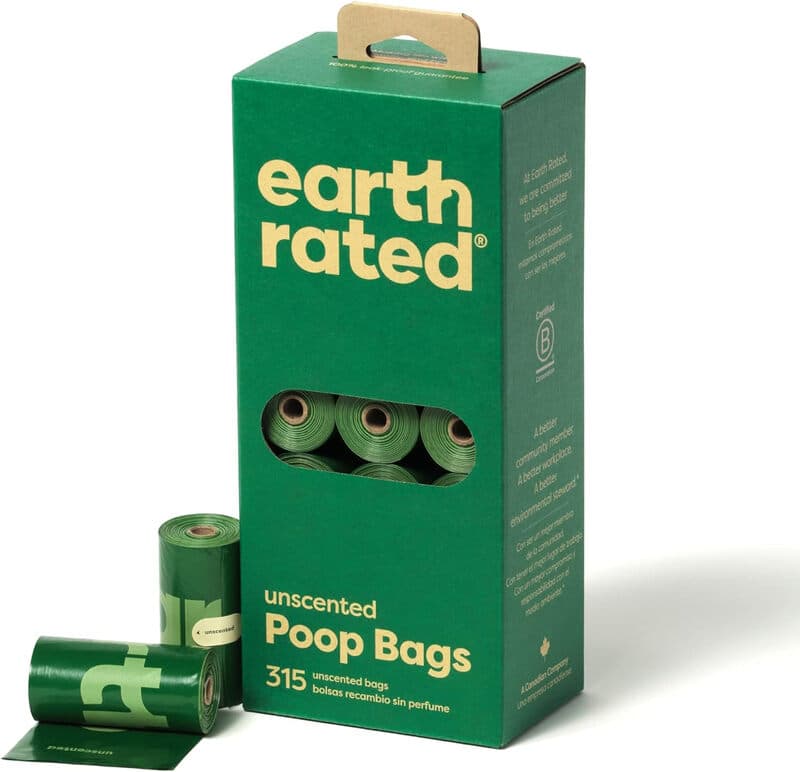 Earth Rated poepzakjes geurloos gerecycled 21×15 stuks