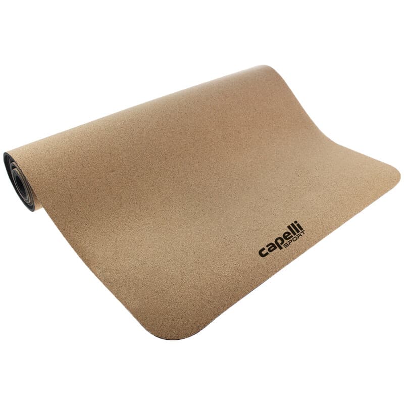 Capelli Sport antislip yogamat van TPE-schuim met kurk, extra dik 61 x 183 cm, grote maat, unisex, zweetbestendig, milieuvriendelijk, geschikt voor