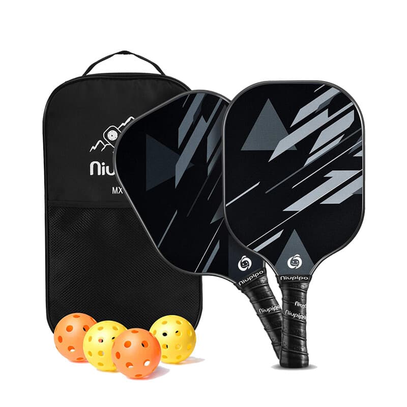 NIUPIPO Pickleball Paddles Set van 2 – Glasvezel Materiaal, Polypropyleen Honingraatkern, USAPA Gecertificeerd, Lichtgewicht Ontwerp, Comfortabele