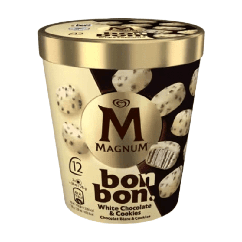 Magnum ijs witte chocolade & koekjes 12 x 17 ml