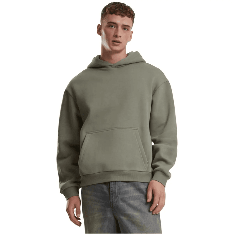 Urban Classics donzige hoodie sweatstof en fleece - hoodies licht olijfgroen XL