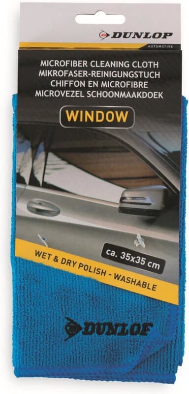 Dunlop Microfiberdoek voor Glas - Blauw, 35 x 35 cm