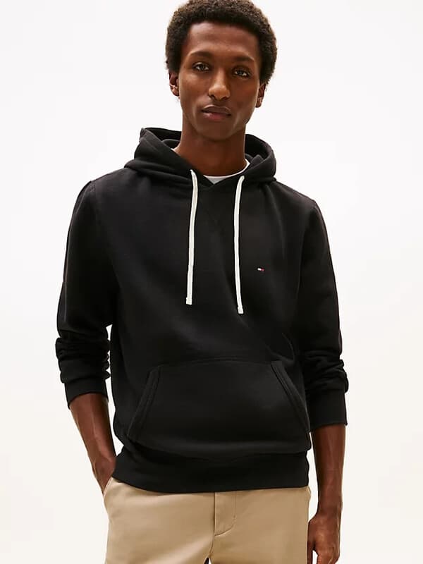 Tommy Hilfiger Essential fleece hoodie heren XS zwart