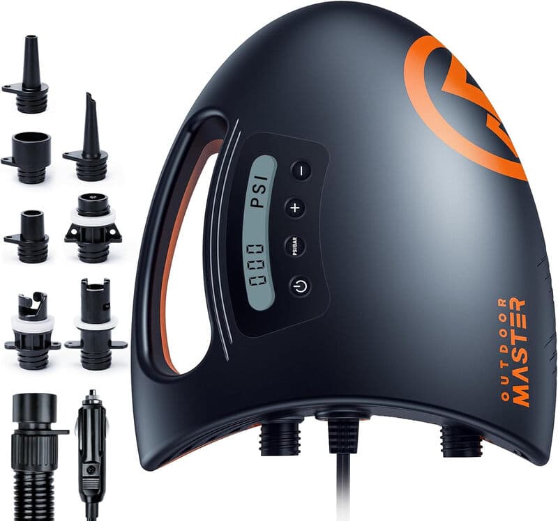 OutdoorMaster 20PSI Shark2 Hogedruk SUP Luchtpomp voor Opblaasbare Stand-Up Paddleboards en Boten