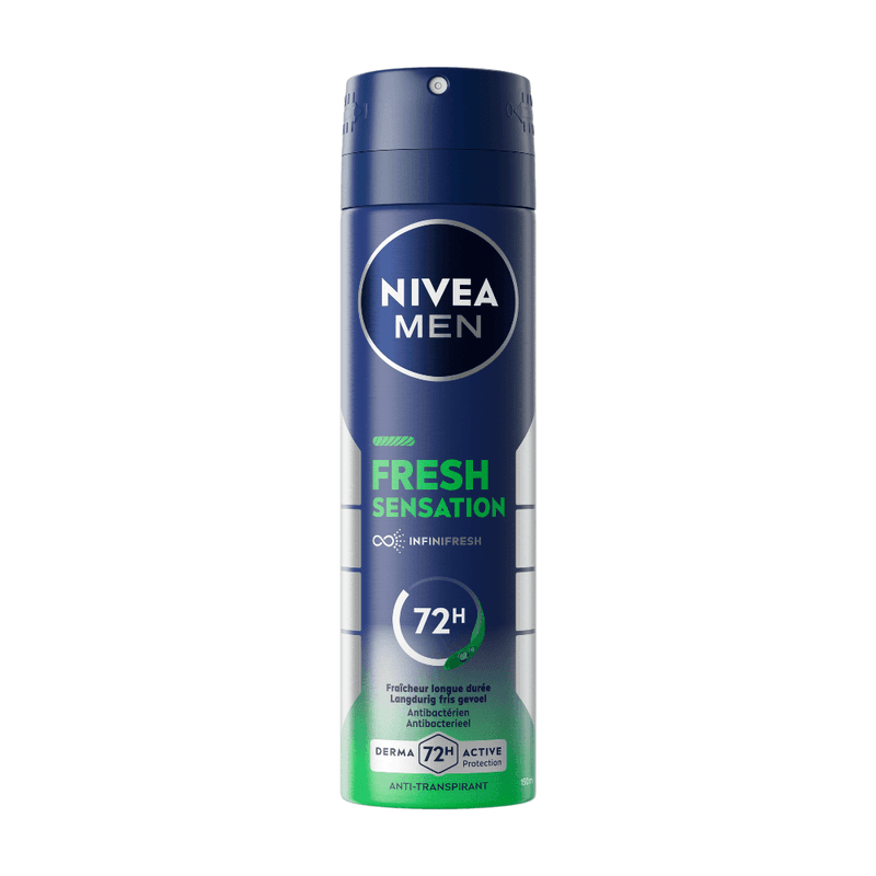 NIVEA MEN Fresh Sensation Anti-transpirant Spray - Deodorant - 72u bescherming - Alcoholvrij - 150ml