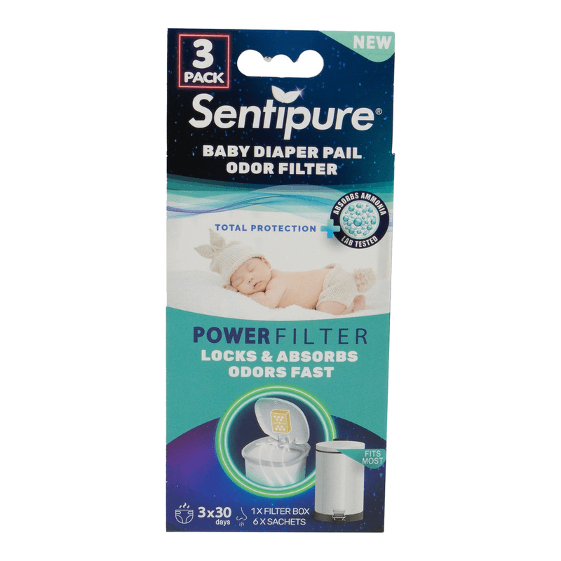 Sentipure Geurfilter voor Luieremmers – 90 Dagen Geurbescherming 3 pack