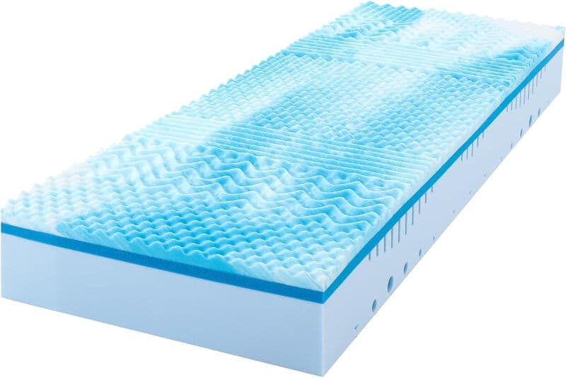 MLILY Mattress PRO 100 x 200 cm koudschuimmatras 7-zone traagschuimmatras hardheid H2 & H3, ÖkoTex geroled matras 2-in-1 gel-schuimmatras 22 cm