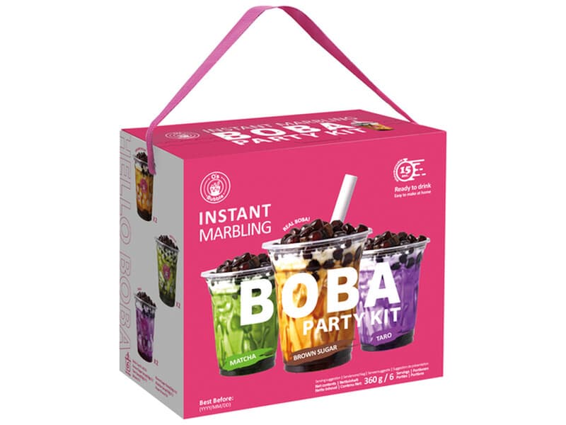 O's Bubble bubbelthee met tapiocaparels feestpakket gemengde smaak 3 × 120 g