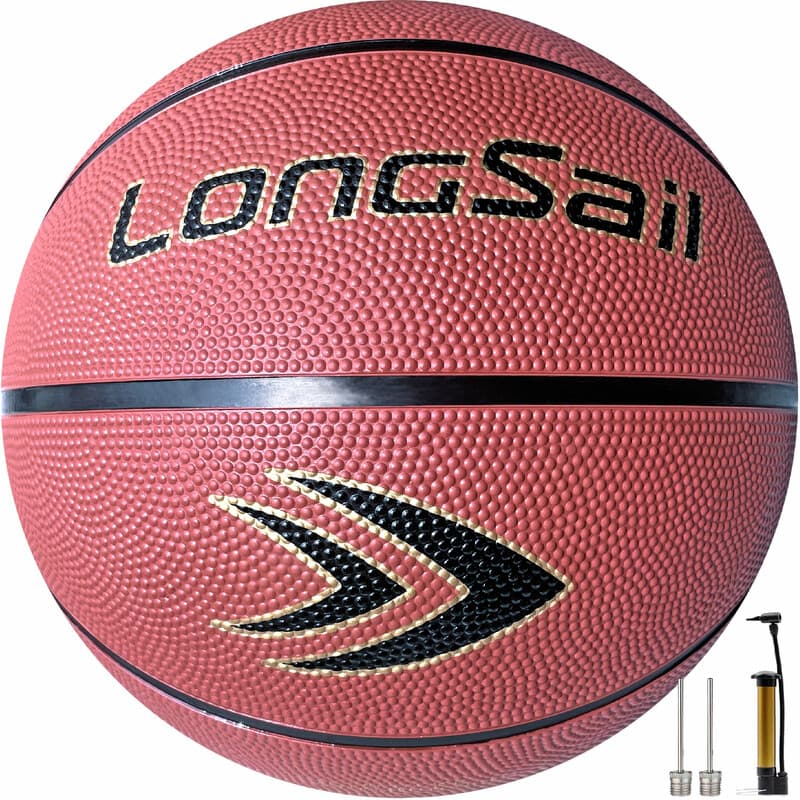 Rubberen basketbal van hoge kwaliteit (27,5") maat 5# roodbruin