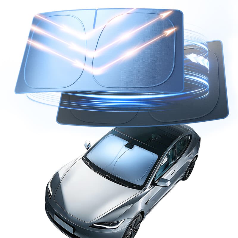 itutn Auto Voorruit Zonnescherm — Titanium-Ice Upgraded Edition | Superieure Verkoeling met Geavanceerde Warmteblokkering | Geschikt voor Auto's,