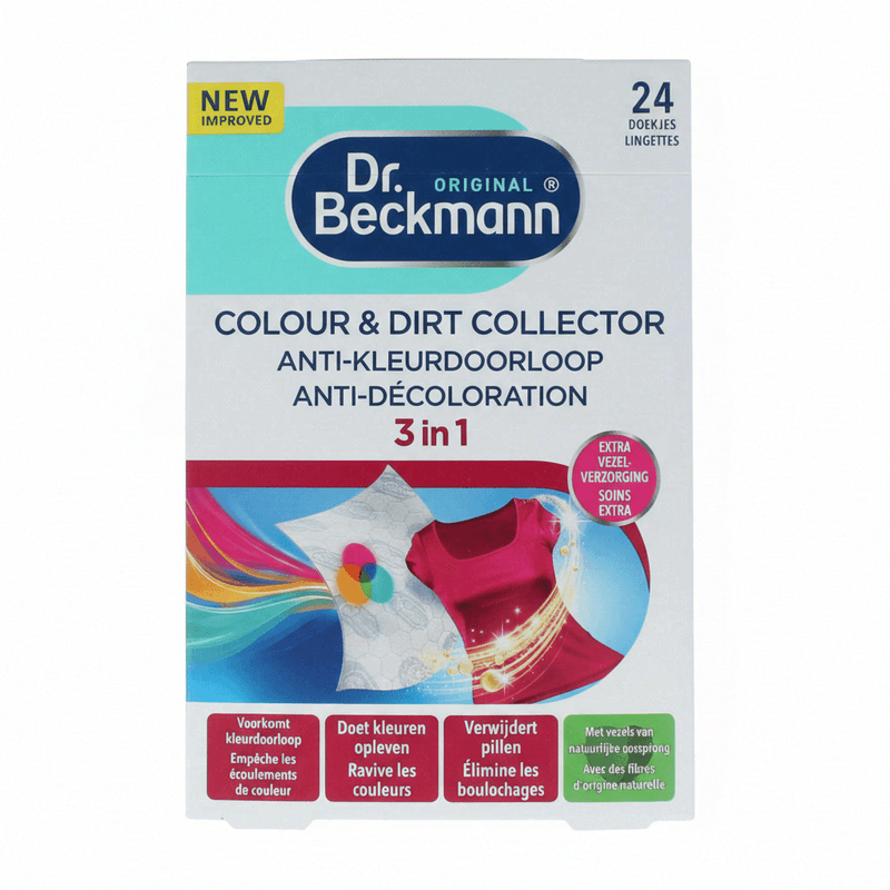 Dr. Beckmann Textiel Anti-Kleurdoorloop Doekjes 24 stuks