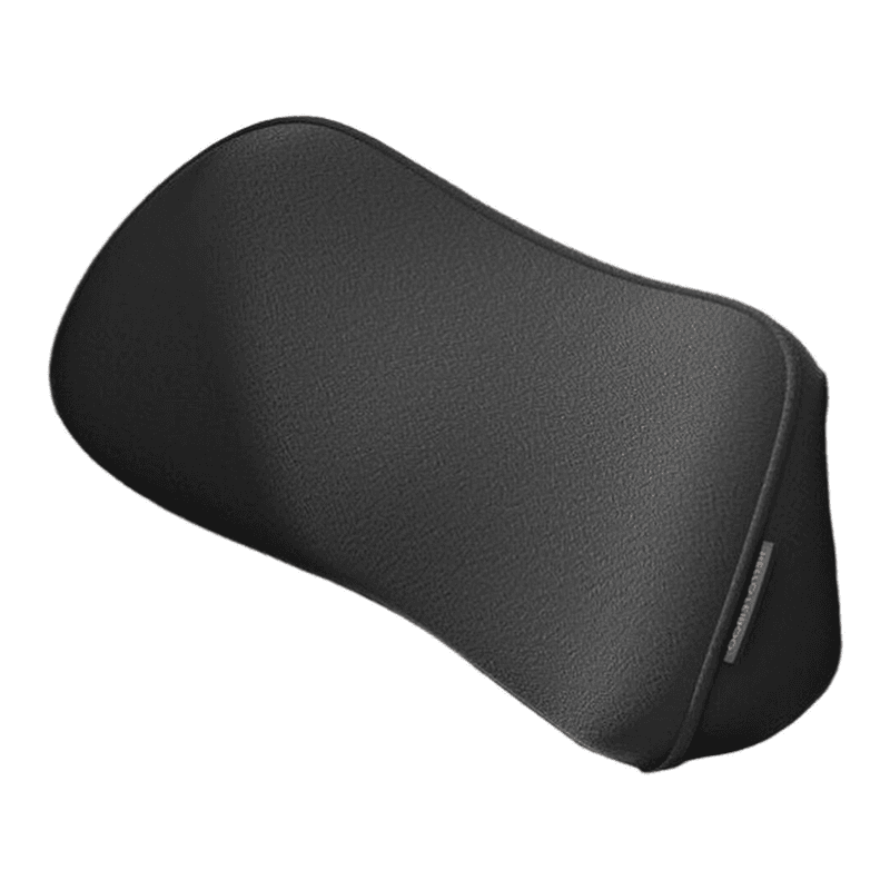 Zwart lendensteunkussen voor de auto, dun, met traagschuim, geschikt voor de bestuurdersstoel, ademend suède, ergonomische taillesteun voor alle