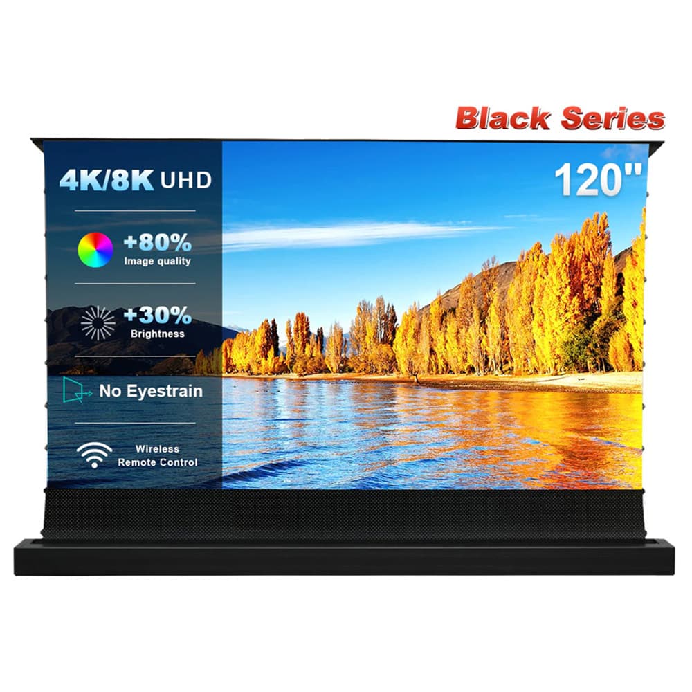 120 inch gemotoriseerd vloeropkomend ALR-projectiescherm voor ultrakorte projectieafstand