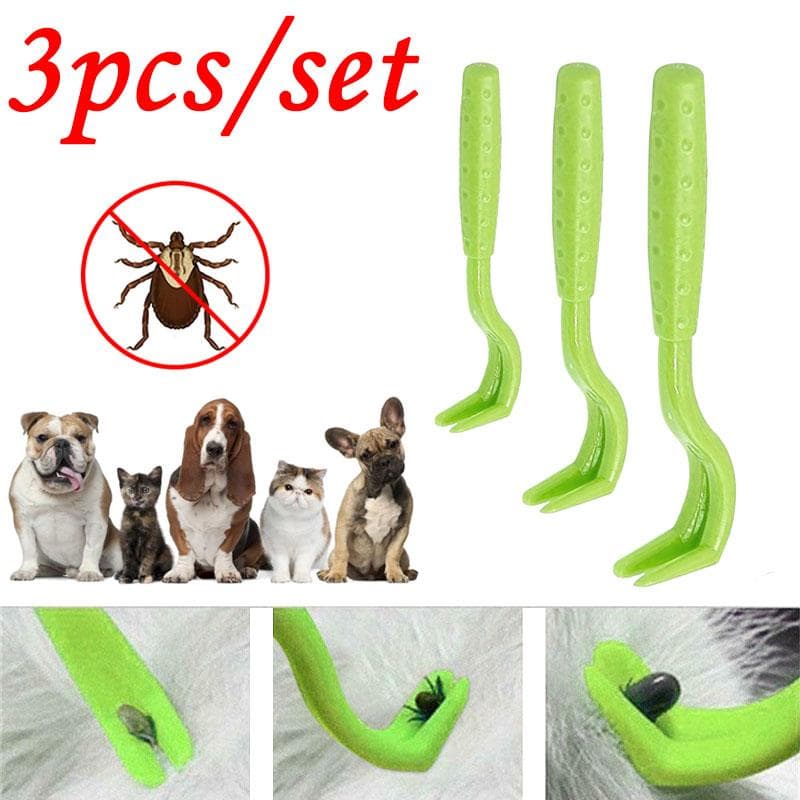 Vlooienverwijderaar Haak Tekenverwijderaar Pincet Teken trekken Huisdier Kat Hond Accessoires Krabverwijderaar Mijt Pincet Kam Luizen Tang blauw