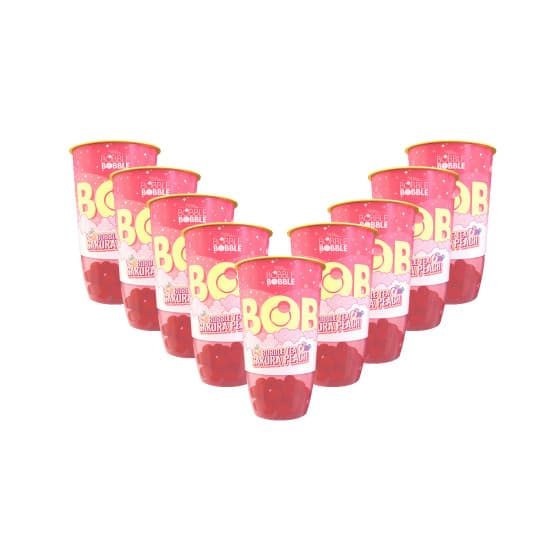 Bubble tea BOB Sakura Peach, 9 x 360 ml