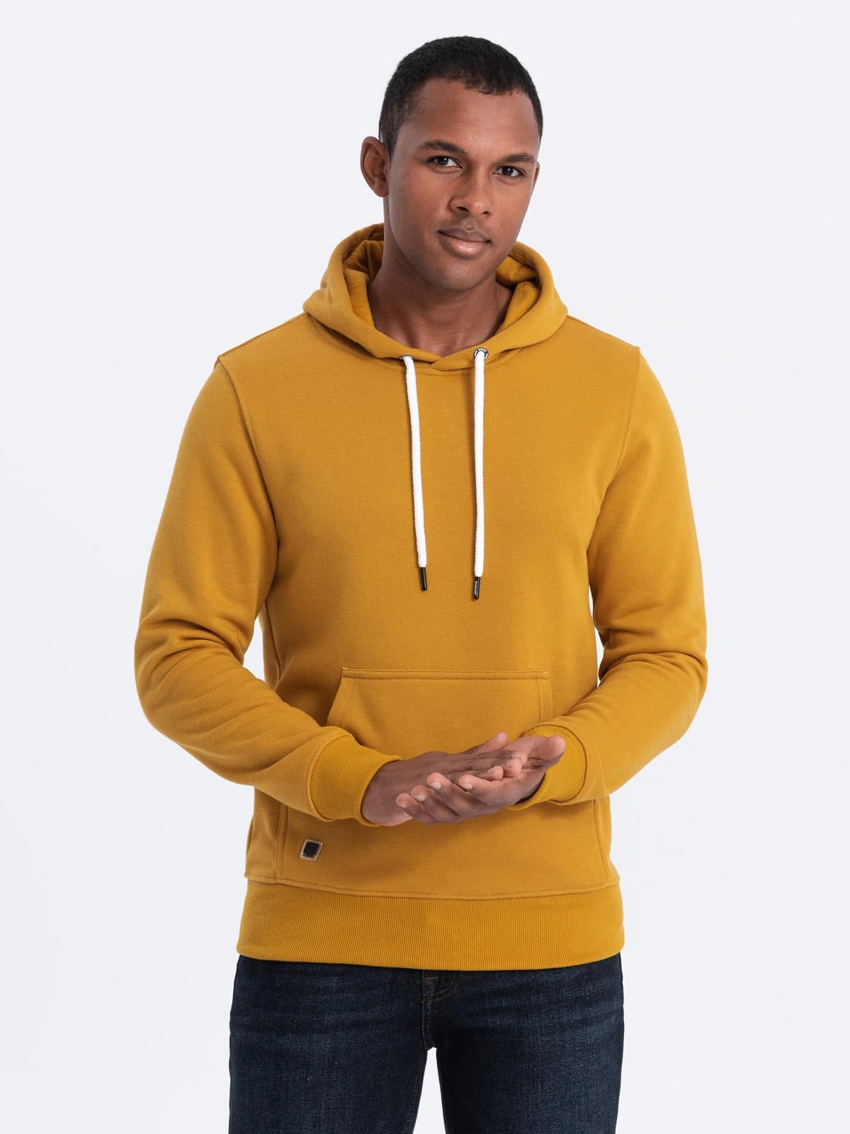 Ombre - Herenhoodie - Geel - Kangaroezak
