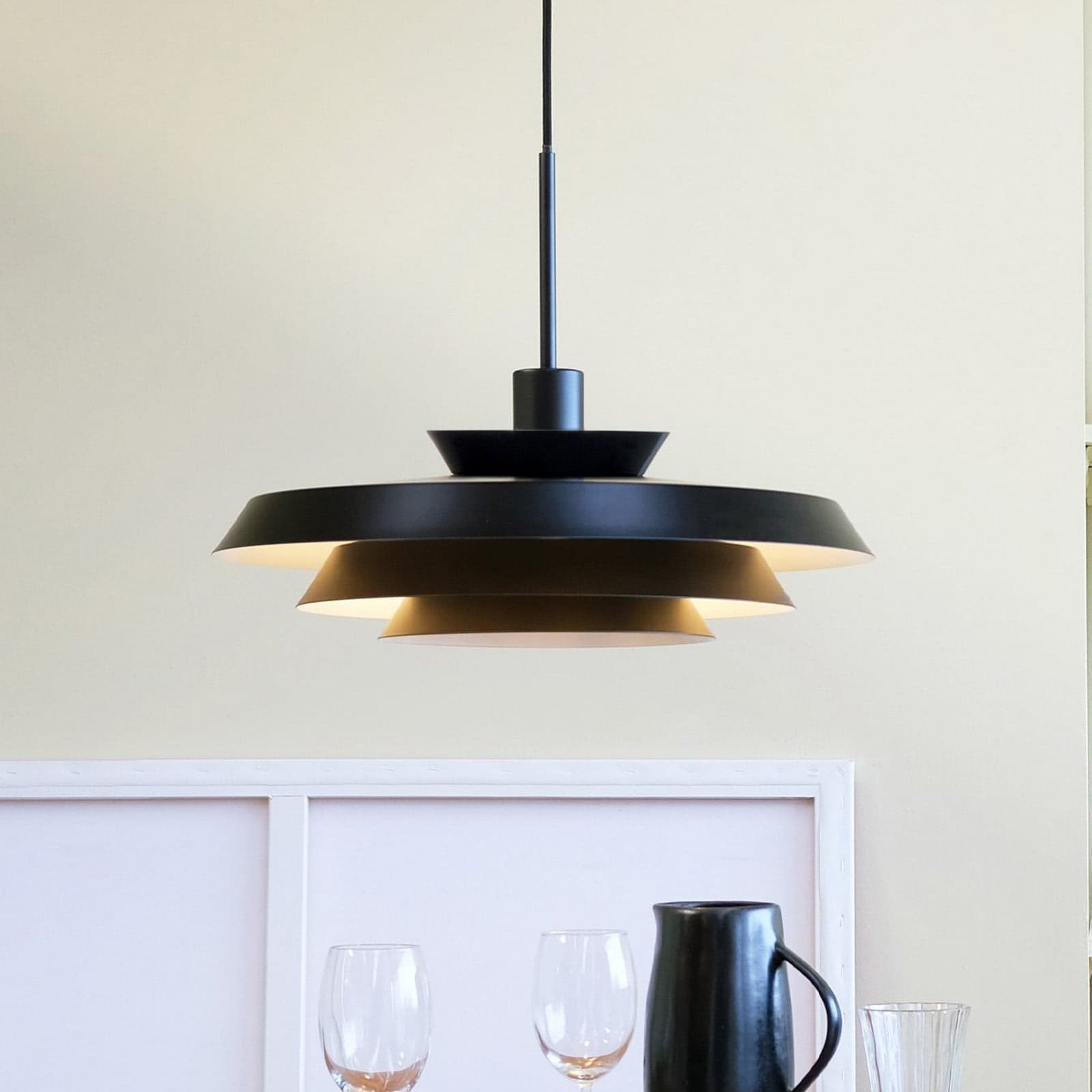DL44 Pendel Black - Dyberg Larsen - Woonkamer - Designer - Metaal - 1 lamp