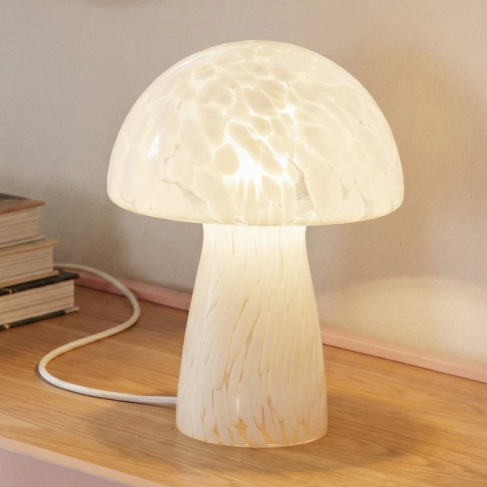 Hubi Taffellamp Wit Lindby - Woonkamer - Modern - Glas - 1 lamp