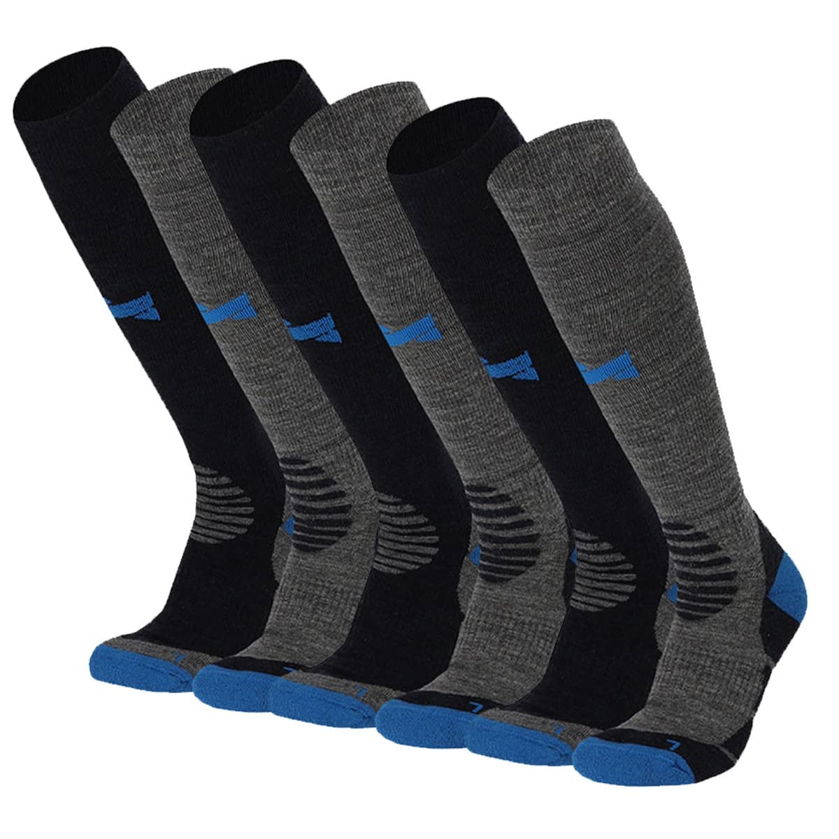 Xtreme Outdoor Sokken Compressie 6-pack Multi Grey-42/45