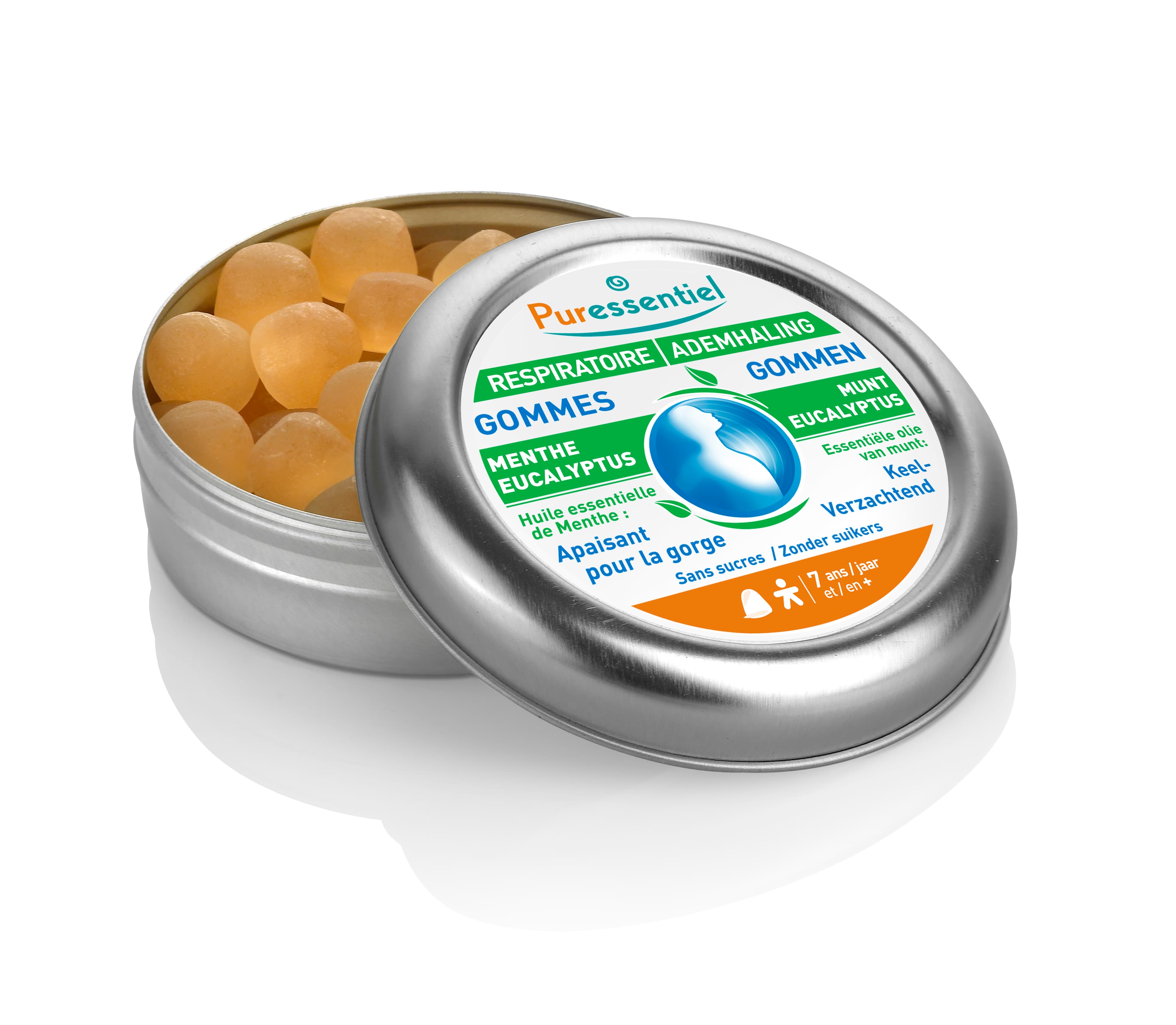 Puressentiel Ademhaling Gummies Verzachtende Gommen Eucalyptus 45gr