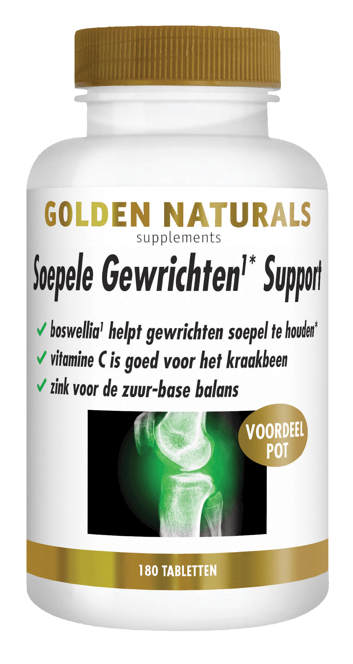 Golden Naturals Supplementen Soepele Gewrichten & Kraakbeen Formule Tabletten Gewrichten 180 Tab