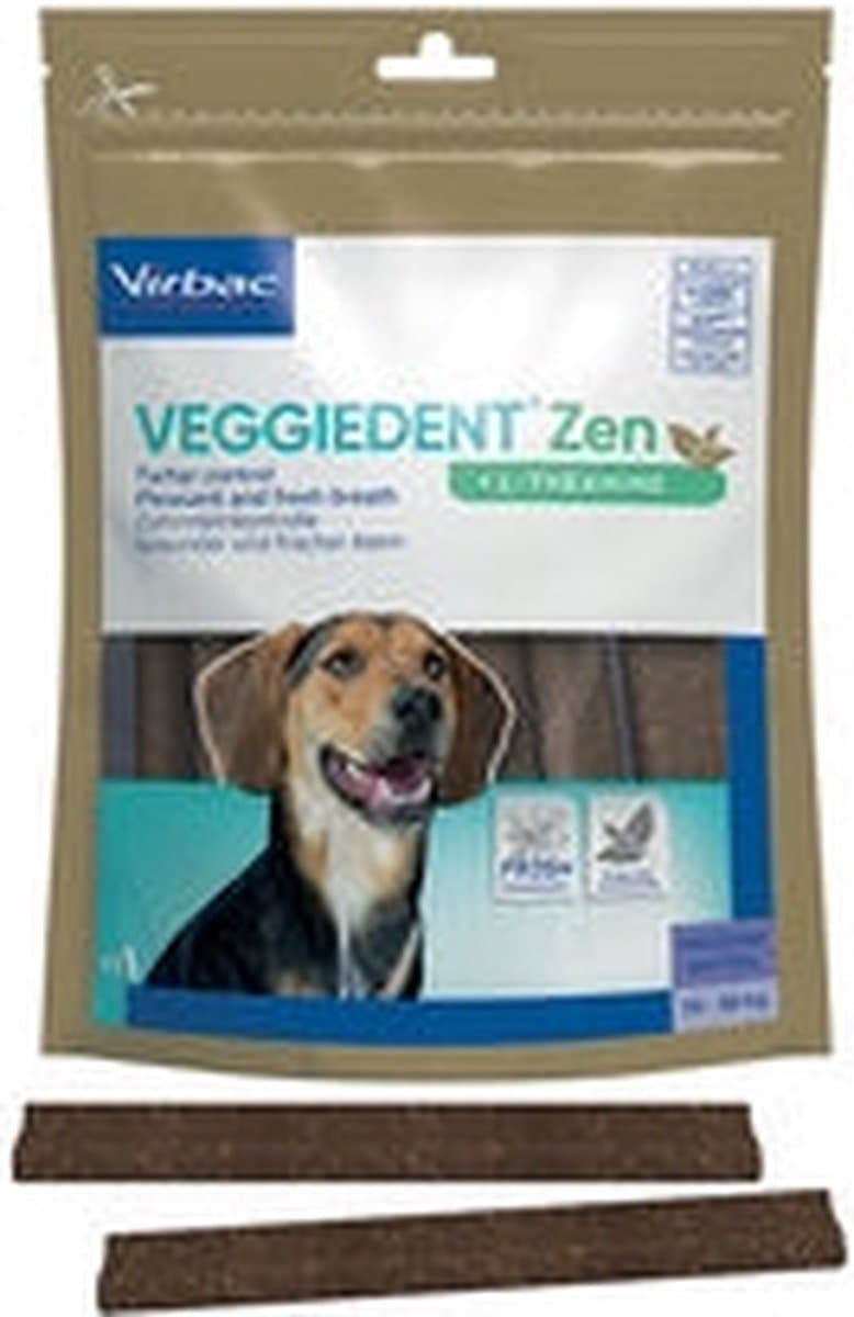 Virbac Veggiedent fr3sh zen kauwstrip - 15 strips - voor honden tussen de 10 en 30 kg