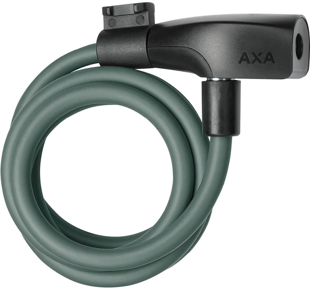 Axa resolute 8-120 kabelslot - 120 cm - 8 mm - automatische kliksluiting - inclusief framehouder - groene coating