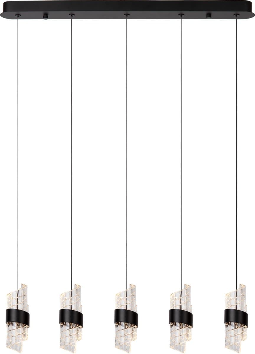 Lucide kligande - hanglamp - led dimbaar - 5x7,8w 2700k - zwart