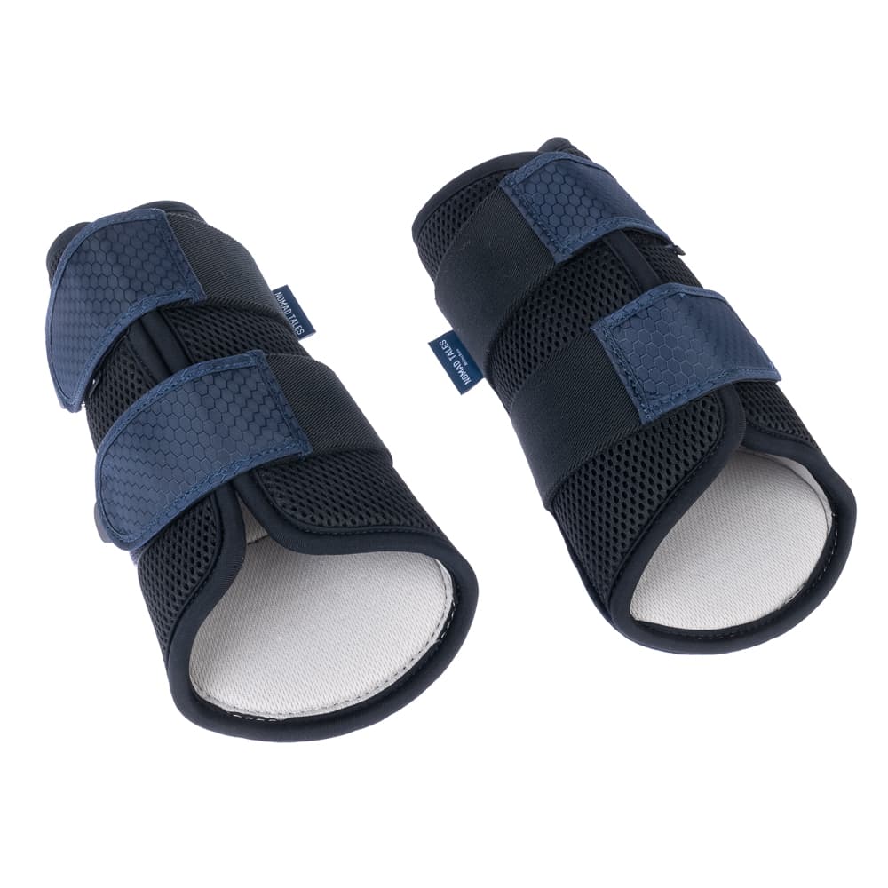 2x Nomad Tales beenkappen van elastaan, marineblauw maat L Paard