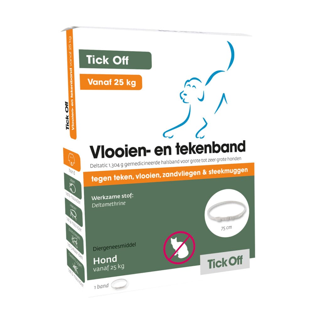 Tick Off Anti Vlooien en Teken Halsband Hond vanaf 25 kg