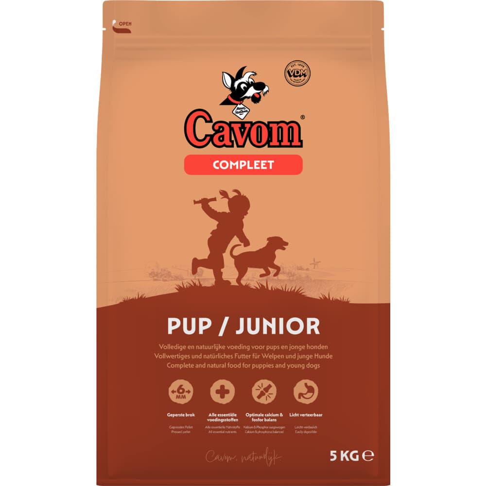 Cavom Hondenvoer Droog Compleet Pup - Junior 5 kg