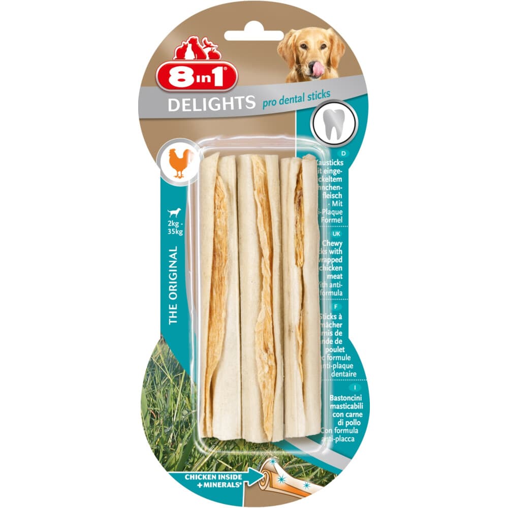 8in1 Delights Pro Dental Sticks Kip 3 stuks