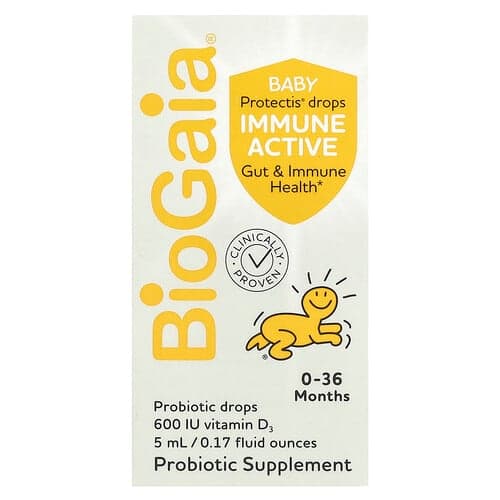 BioGaia, Protectis Baby, immuunactieve probiotische druppels, 0-36 maanden, 5 ml