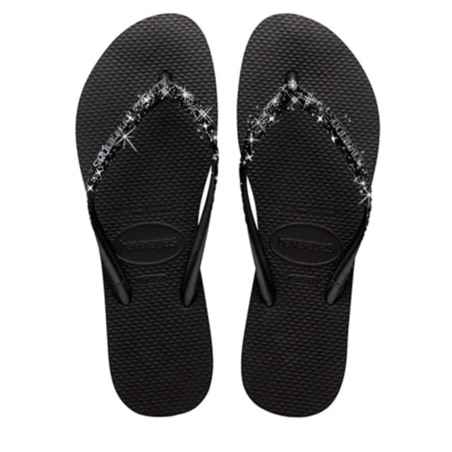 Havaianas Slim glitter ii | black/black teenslippers dames