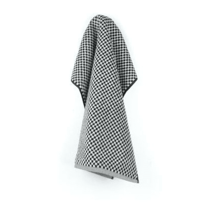 Bunzlau Castle - Handdoek 53x60cm Kleine Ruit zwart (GOTS)