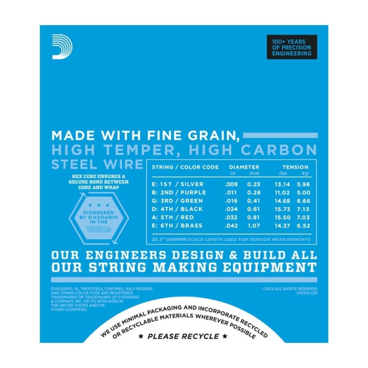 D'Addario EXL120-10P Snaren voor Elektrische Gitaar (9-42) 10-Pack