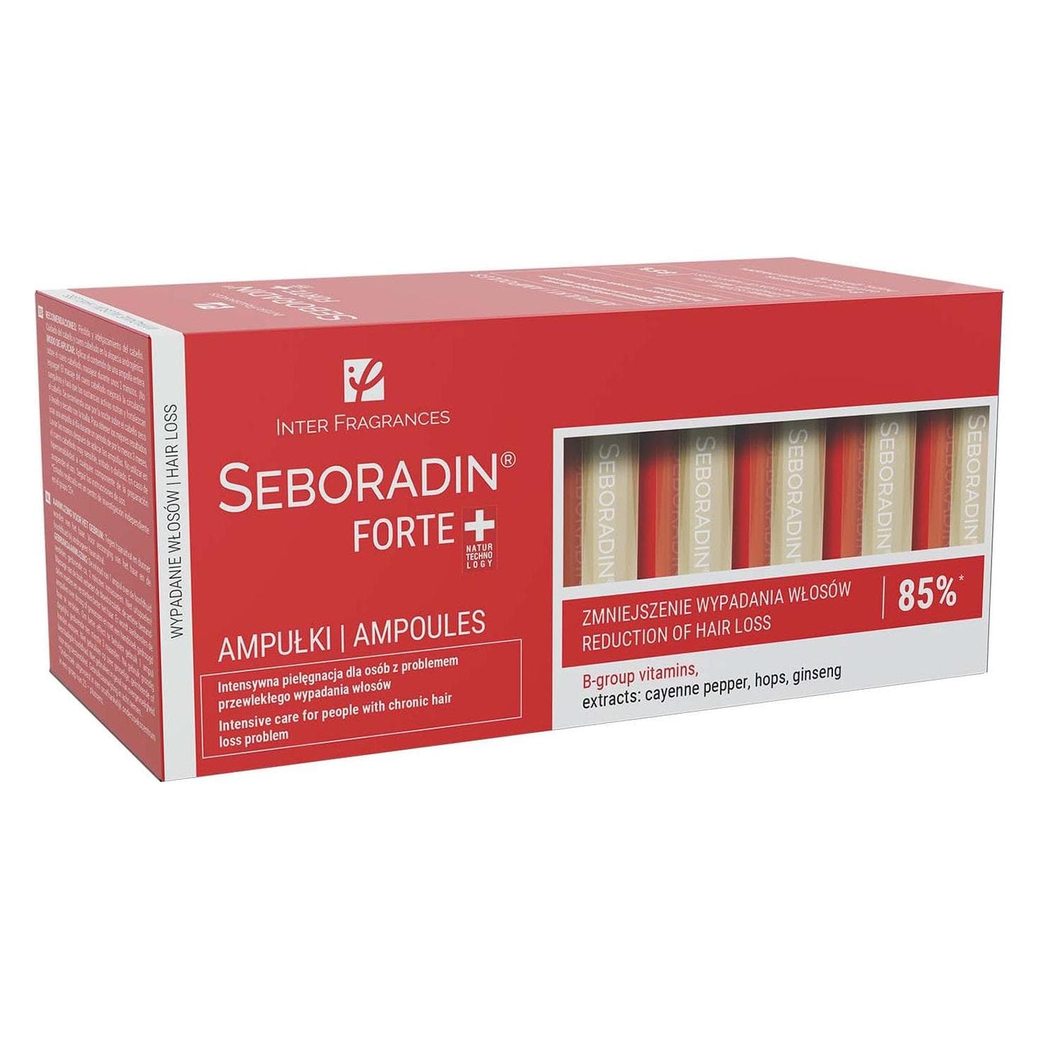 Seboradin, Haarmasker, Forte Haargroeiserum Ampullen 5,5ml - Pak van 14 (77 ml)