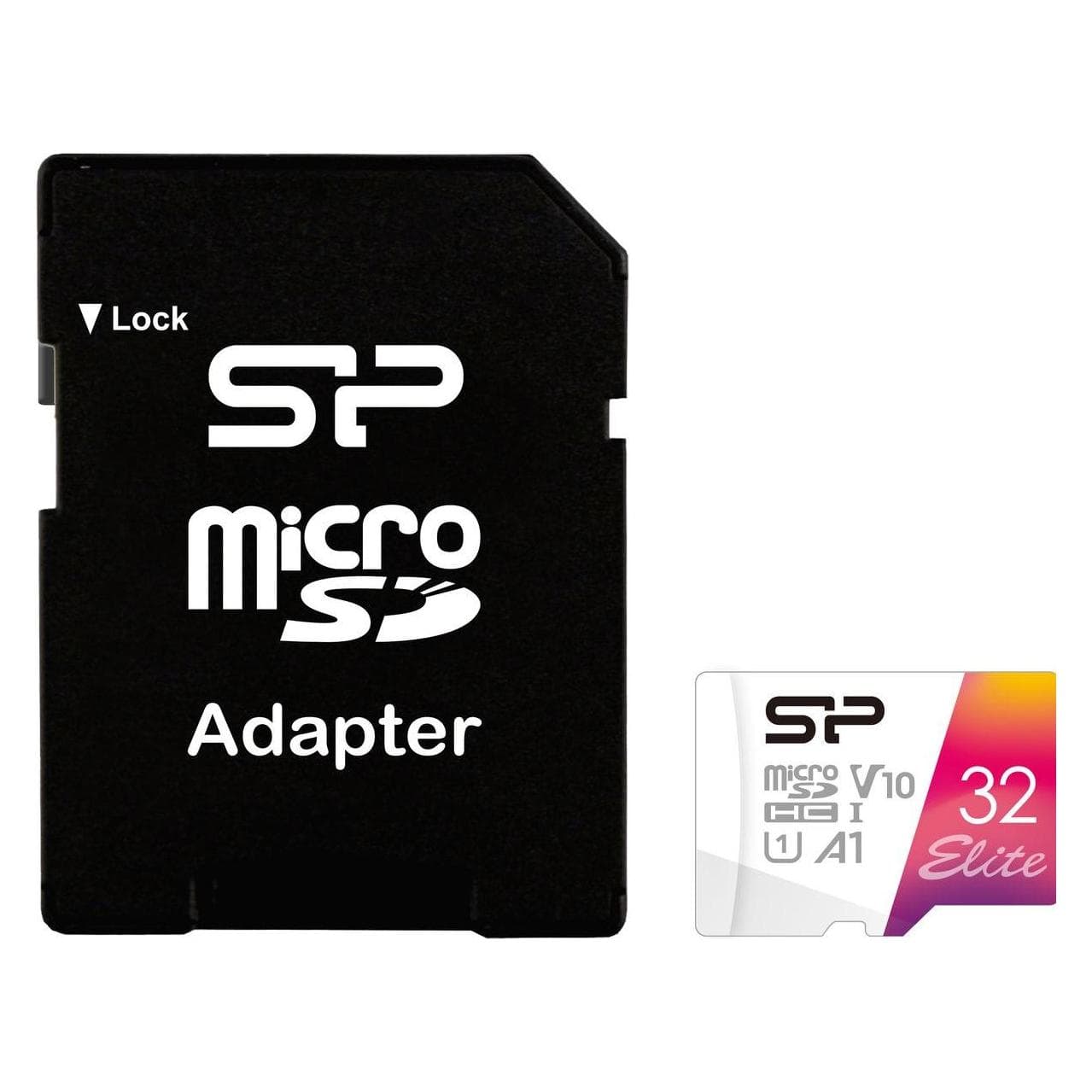 Silicon Power geheugenkaart Elite Micro SDHC 32GB UHS-I A1 V10 (32 GB, microSDHC, U1, UHS-I), Geheugenkaart, Wit, Roze