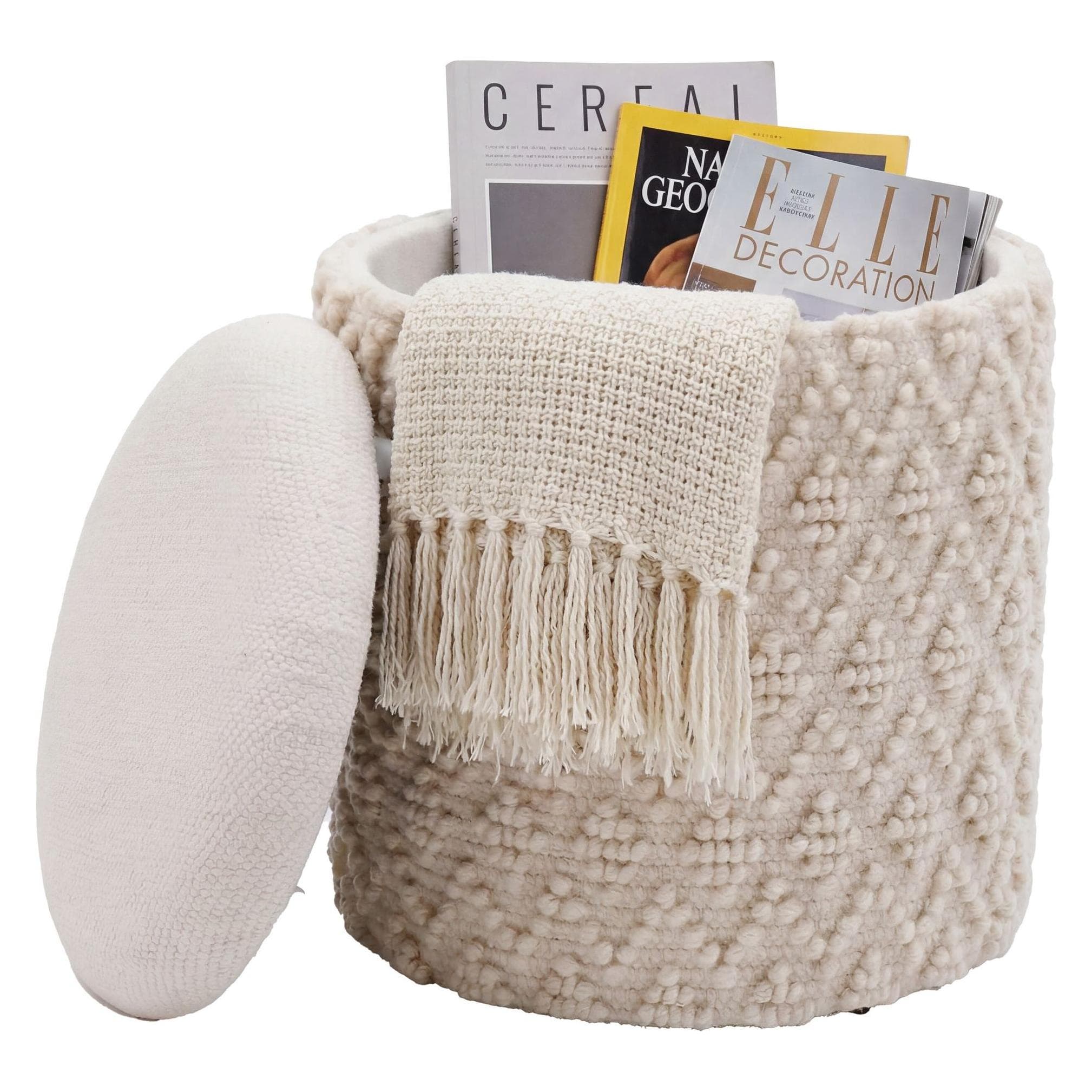 Wohnling, Stools + Poufs, mit (40 x 40 x 45 cm)
