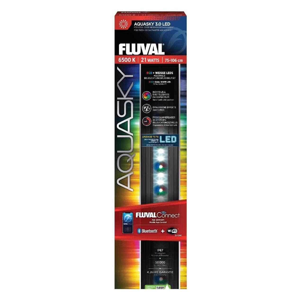 Fluval - AQUASKY LED 3.0 - 21W - 75-106.4CM (LED, 21 W), Aquariumverlichting