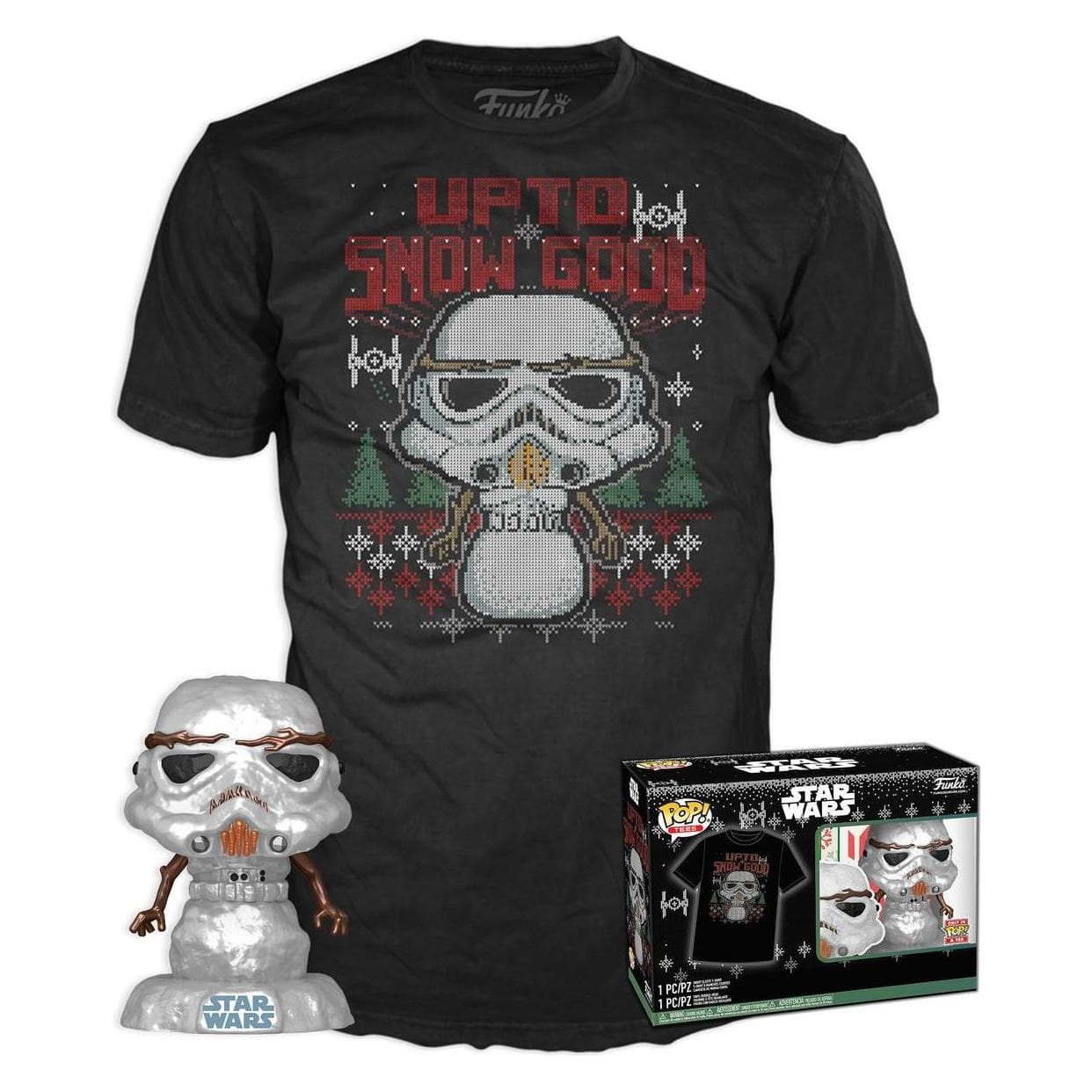 Funko Star Wars The Mandalorian POP! & Tee Vinyl Figuur & T-Shirt Set Vakantie Stormtrooper (MT) Maat XL