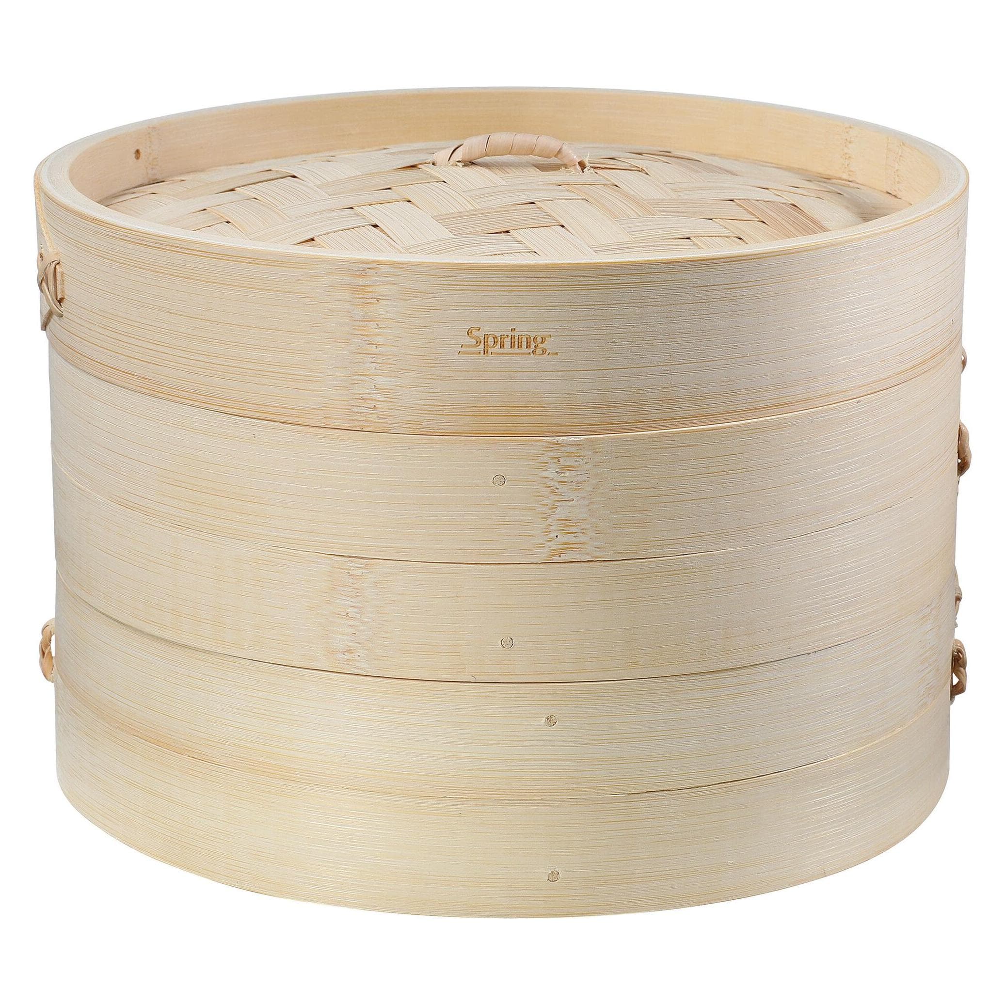 Spring Dämpfkorb Bambus 3-teilig ø 20 cm, Pan lids + Cookware spares, Brown