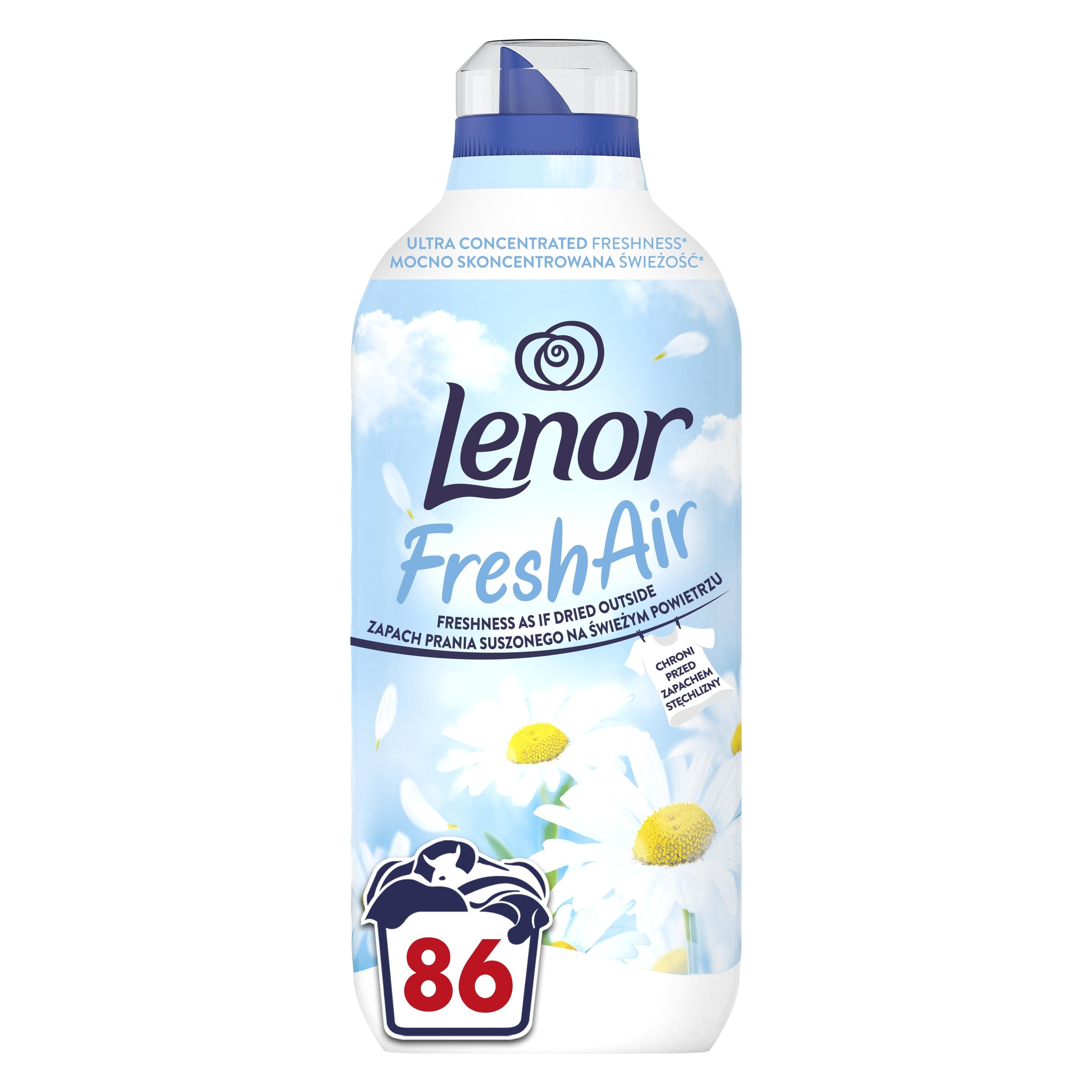 Lenor, Conditioner, Sensitive POP 1.204L, 86 Wash (1204 ml)