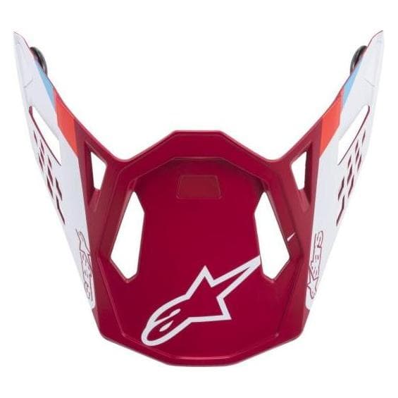 Alpinestars, Motorhelm accessoires, Helmschild M8 Contact rood mat