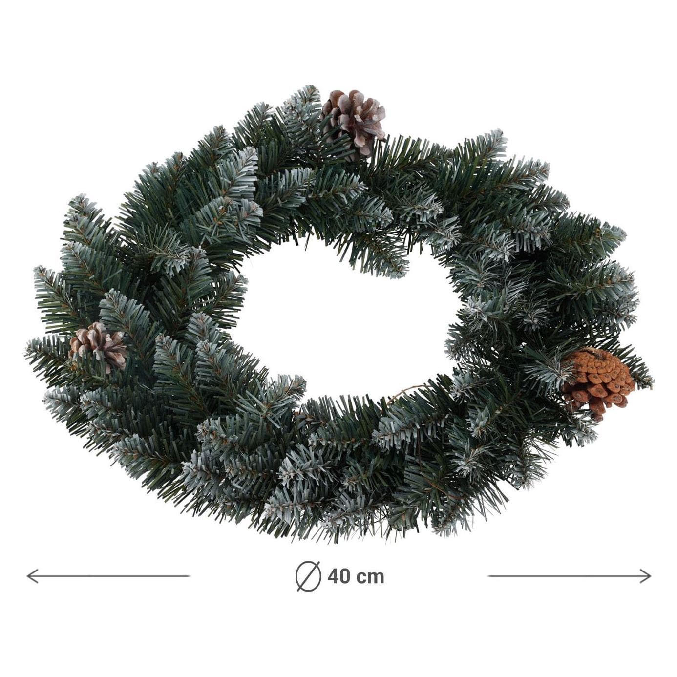 Home&Styling, Decoratieve krans, Kerstkrans met dennenappels, Ø 40 cm